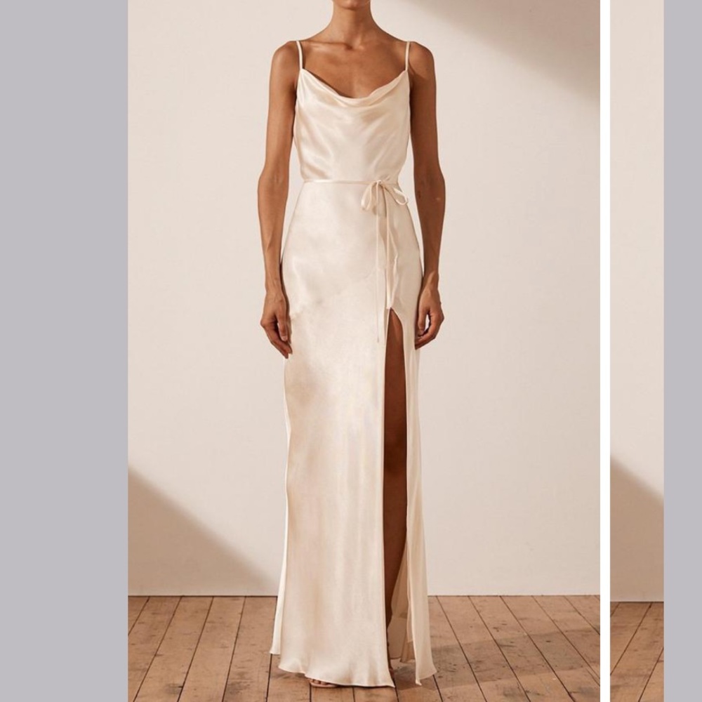 Shona Joy - La Lune Bias Cowl Maxi Dress - Ivory